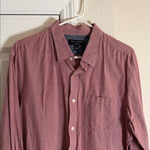 Banana Republic Men's Burgundy Button Down Shirt